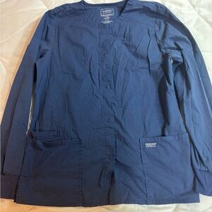 Cherokee Navy Blue Women's Workwear 2 way stretch Nurse Jacket button up uniform